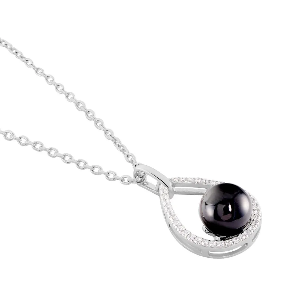 Collier Nerea Argent Blanc Céramique Et Oxyde De Zirconium|Marc Orian