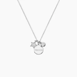 Collier Nessa Argent Blanc Oxyde De Zirconium