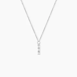 Collier Nikolia Argent Blanc Oxyde De Zirconium