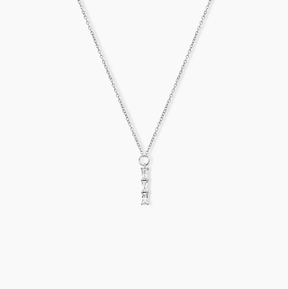 Collier Nikolia Argent Blanc Oxyde De Zirconium