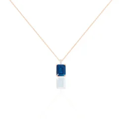 Collier Noee Or Rose Topaze Et Oxyde De Zirconium