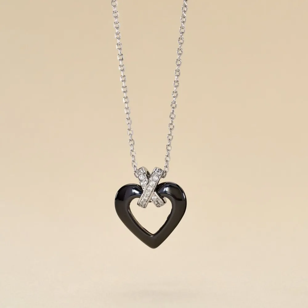 Collier Nolwen Argent Blanc Céramique Et Oxyde De Zirconium|Marc Orian