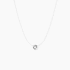 Collier Nylon Argent Blanc Oxyde