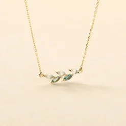 Collier Océan Or Jaune Topaze