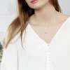 Collier Odila Or Blanc Saphir Diamant