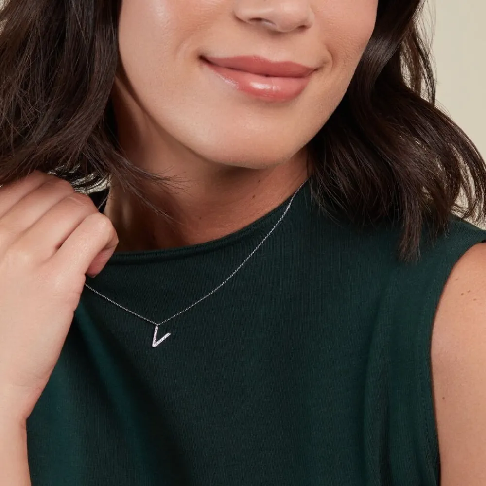 Collier Oran Or Blanc Diamant|Marc Orian Clearance