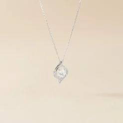 Collier Or Blanc Lydia Oxydes De Zirconium|Marc Orian New