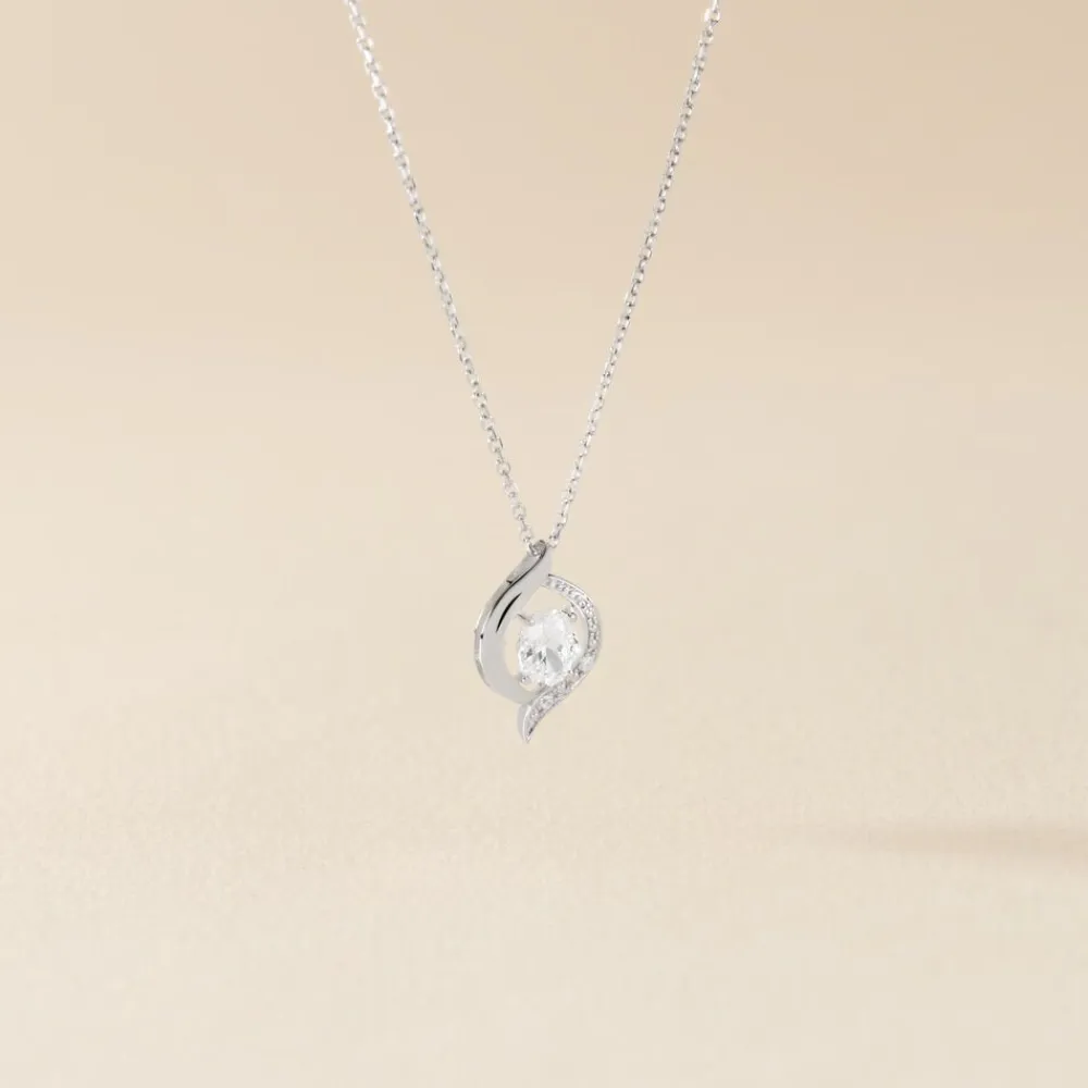 Collier Or Blanc Lydia Oxydes De Zirconium|Marc Orian New