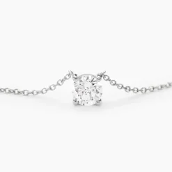 Collier Or Blanc One Diamant