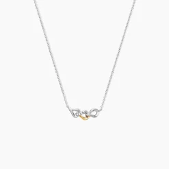 Collier Or Jaune Argent Blanc Oxyde De Zirconium