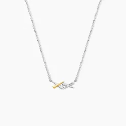 Collier Or Jaune Argent Blanc Oxyde De Zirconium|Marc Orian