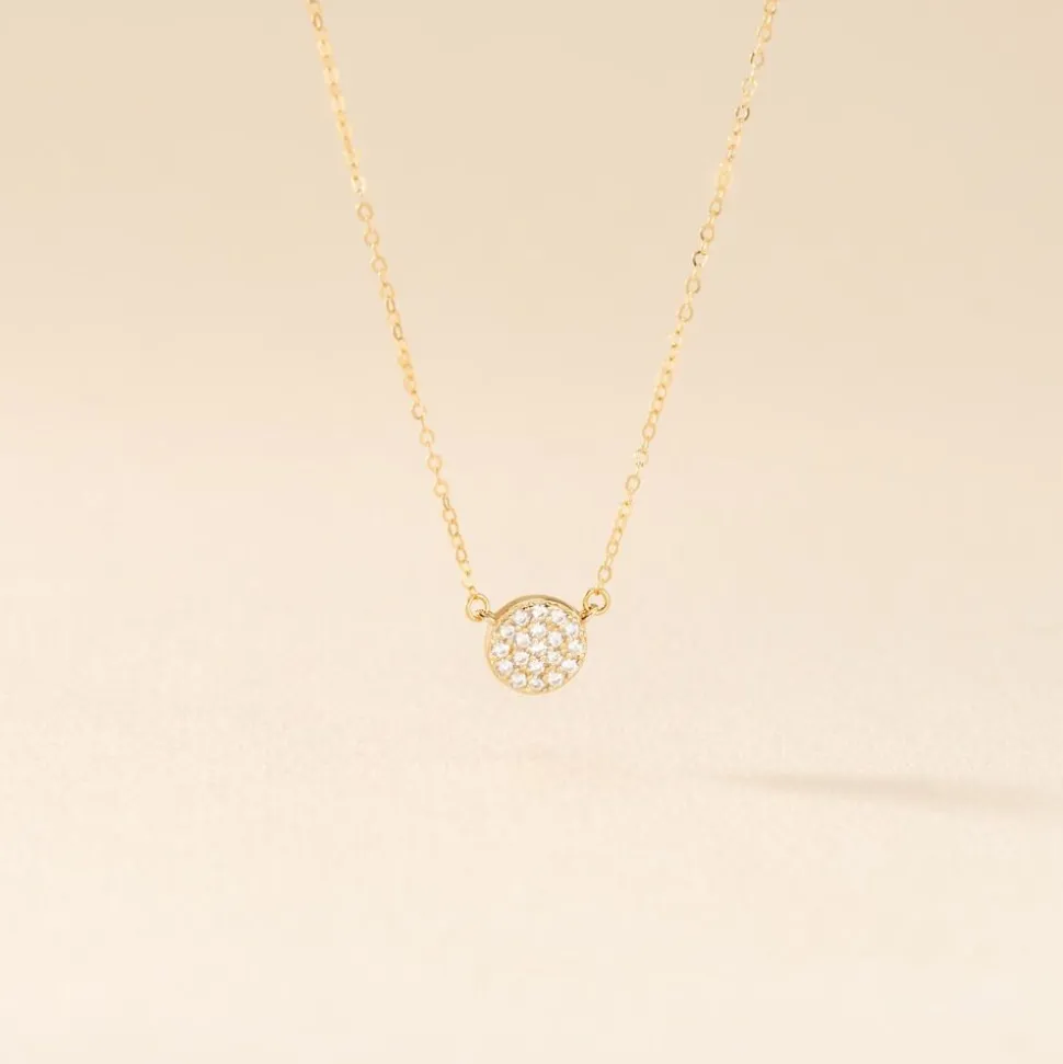 Collier Or Jaune Burak Oxyde De Zirconium