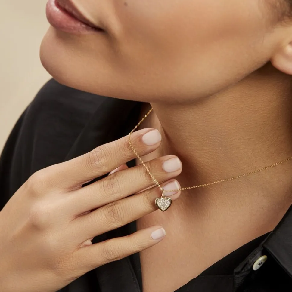 Collier Or Jaune Davie Oxyde De Zirconium