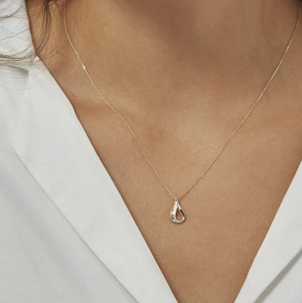 Collier Or Jaune Diamants Goccie