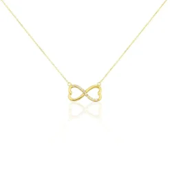 Collier Or Jaune Ilyas Oxyde De Zirconium