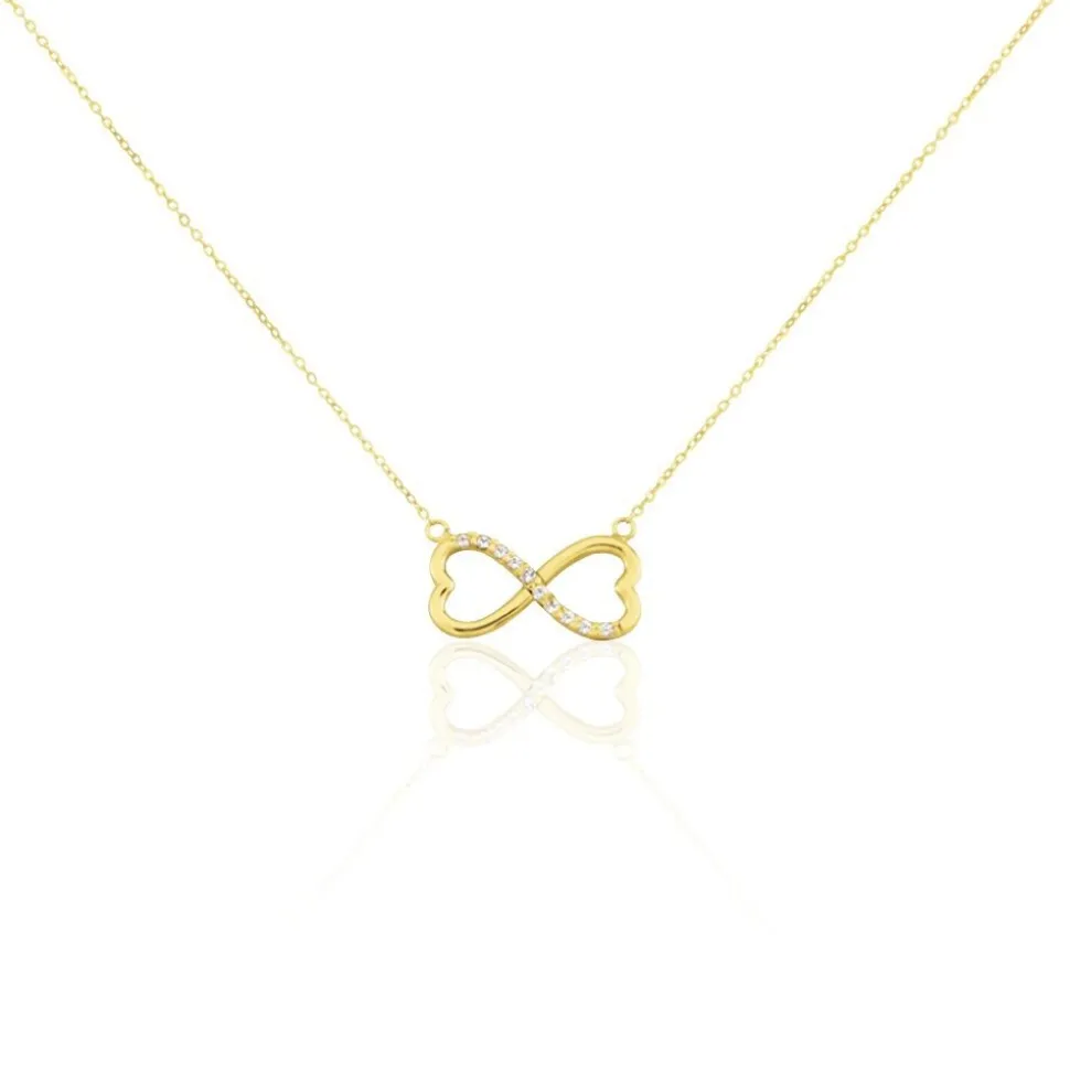 Collier Or Jaune Ilyas Oxyde De Zirconium