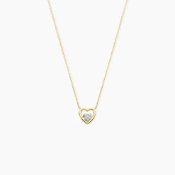 Collier Or Jaune Lenaick Oxyde De Zirconium