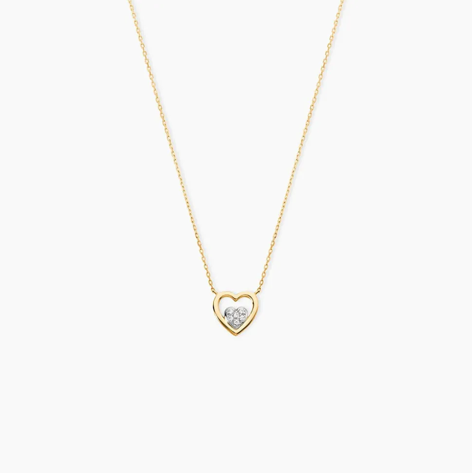 Collier Or Jaune Lenaick Oxyde De Zirconium