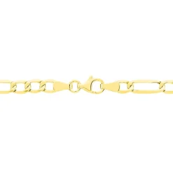 Collier Or Jaune Maille Alternée 1/3