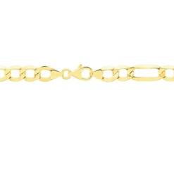 Collier Or Jaune Maille Alternée