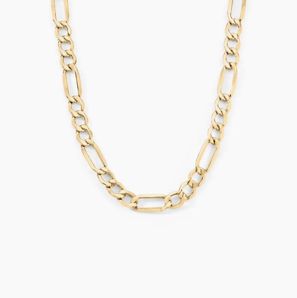 Collier Or Jaune Maille Alternée