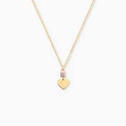 Collier Or Jaune Marie Lou Oxyde De Zirconium
