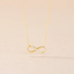 Collier Or Jaune Rosius Oxydes De Zirconium