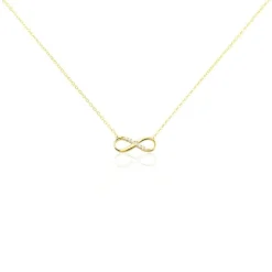Collier Or Jaune Rosius Oxydes De Zirconium