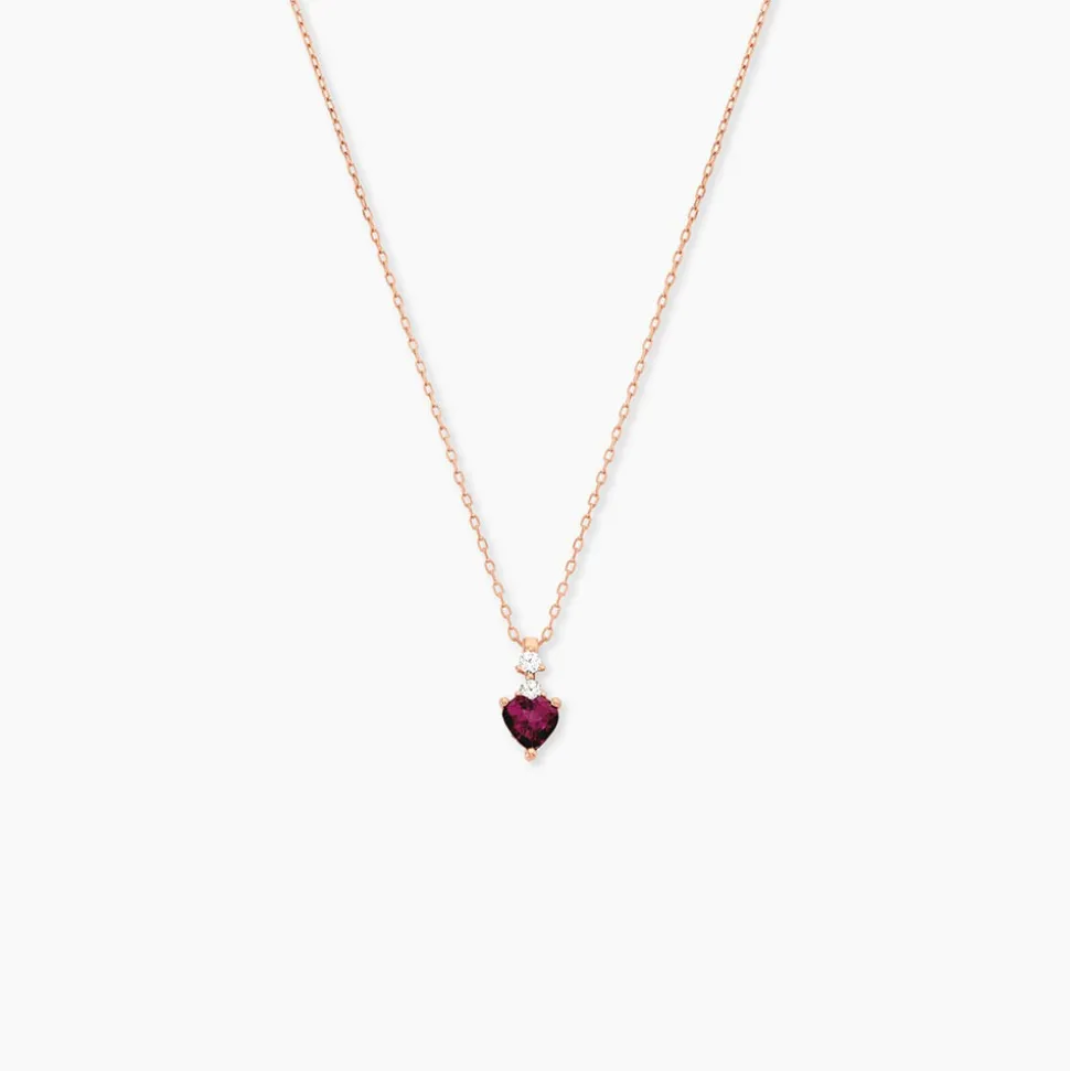 Collier Or Rose Samanta Rhodolite
