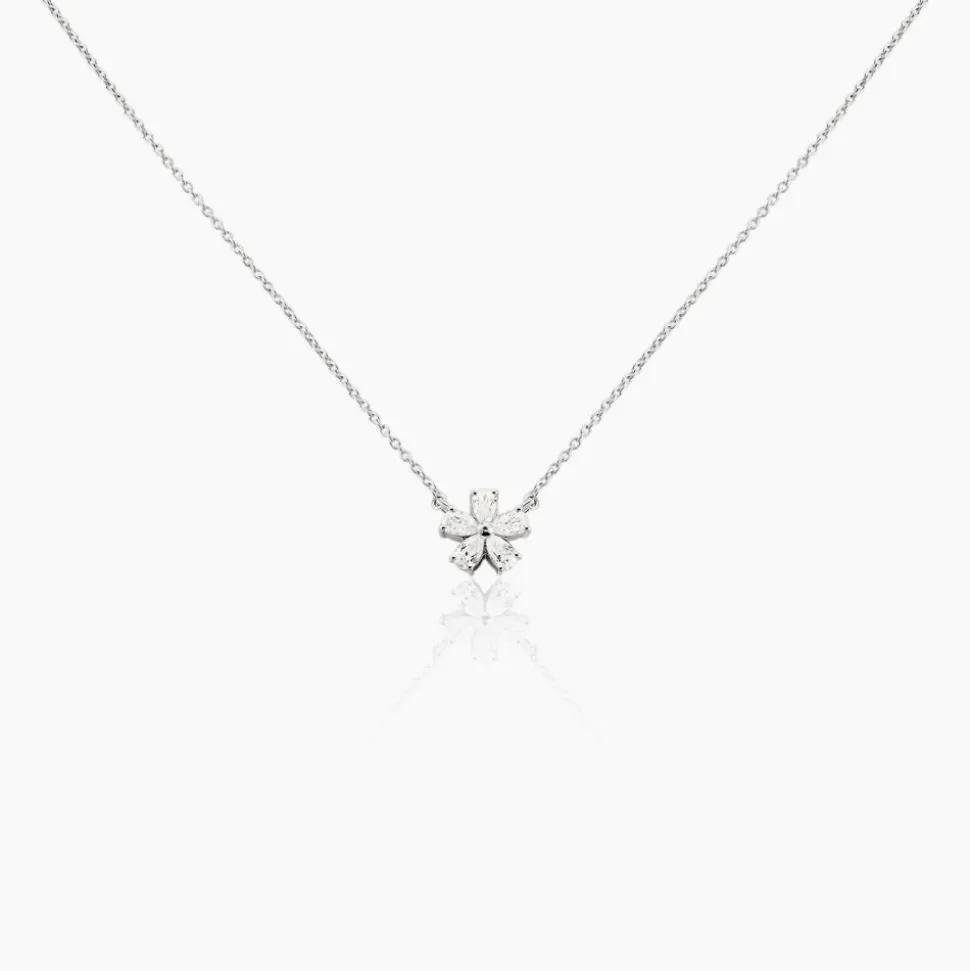 Collier Oskari Argent Blanc Oxyde De Zirconium