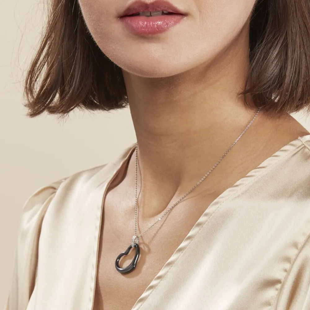 Collier Pam Argent Blanc Céramique Et Oxyde De Zirconium|Marc Orian Outlet