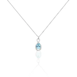 Collier Passion Or Blanc Topaze Et Oxyde De Zirconium