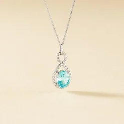 Collier Passion Or Blanc Topaze Et Oxyde De Zirconium