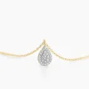 Collier Pear C Or Jaune Diamant