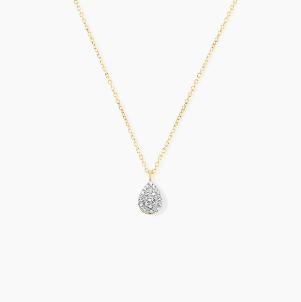 Collier Pear C Or Jaune Diamant