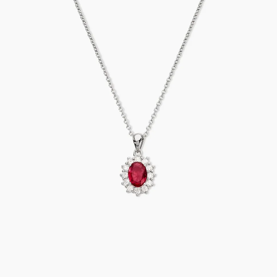 Collier Perez 2 Argent Blanc Oxyde De Zirconium