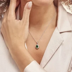Collier Perez 2 Argent Blanc Oxyde De Zirconium