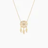 Collier Plaqué Or Jaune Attrape Rêves Turquoise|Marc Orian Outlet