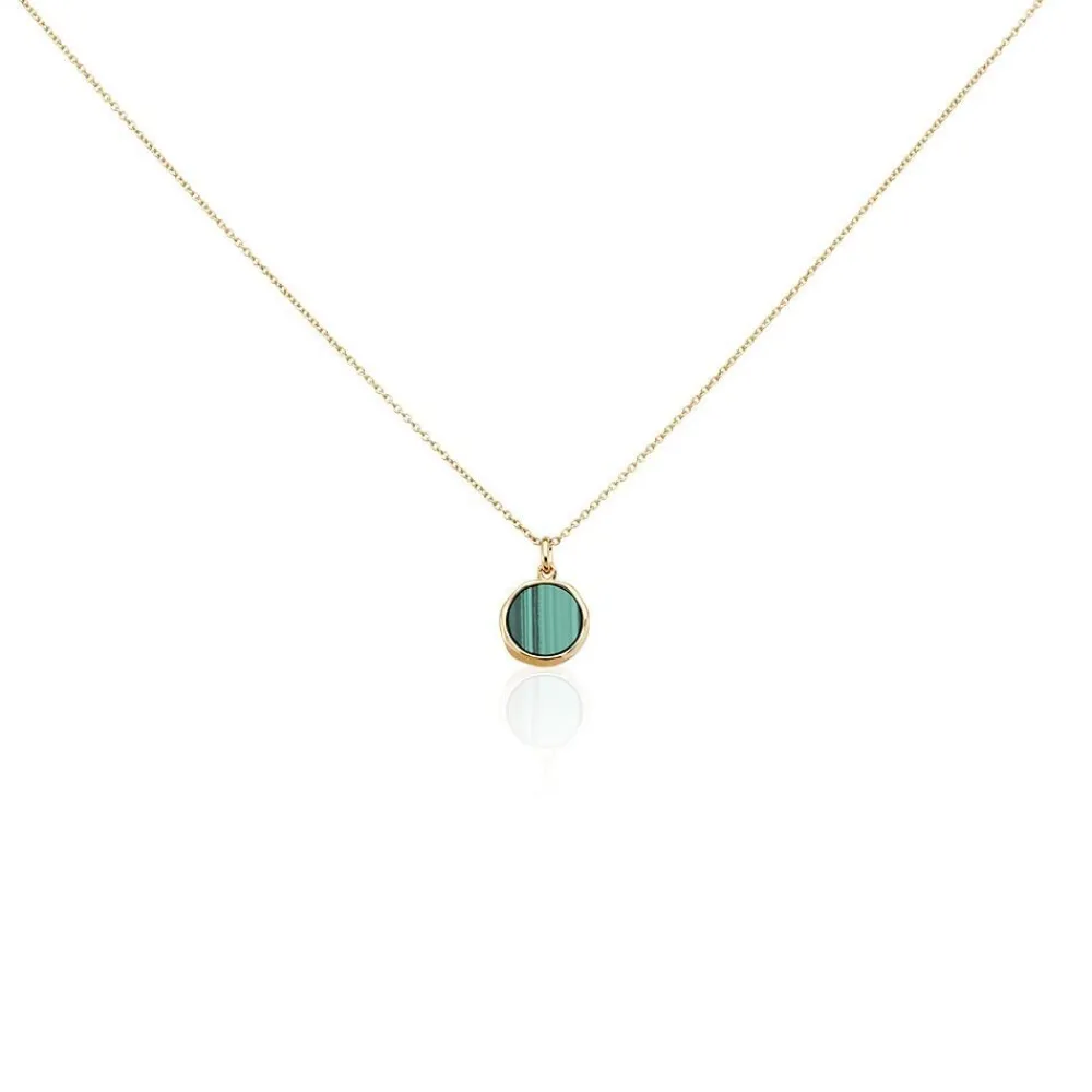 Collier Plaqué Or Neassa Malachite|Marc Orian New