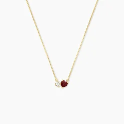 Collier Poem Argent Jaune Tourmaline Oxyde De Zirconium