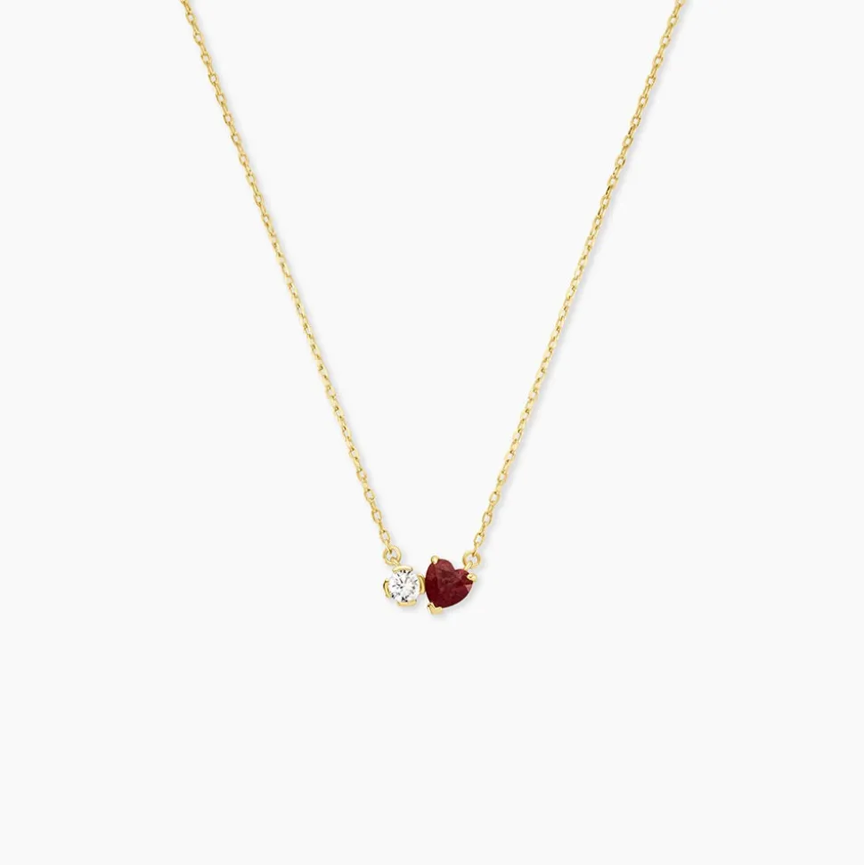 Collier Poem Argent Jaune Tourmaline Oxyde De Zirconium