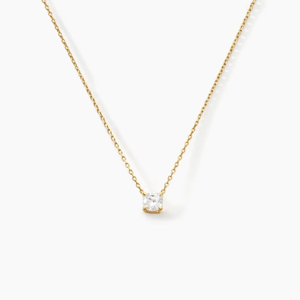 Collier Ponama Or Jaune Oxyde De Zirconium