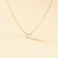 Collier Ponama Or Jaune Oxyde De Zirconium