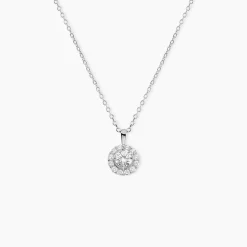 Collier Princess Argent Blanc Oxyde De Zirconium