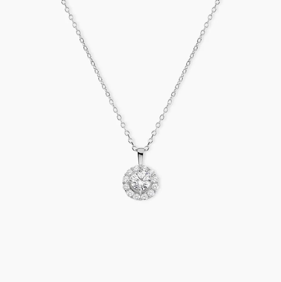 Collier Princess Argent Blanc Oxyde De Zirconium