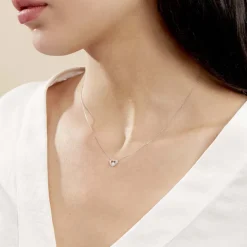 Collier Purete Or Blanc Diamant