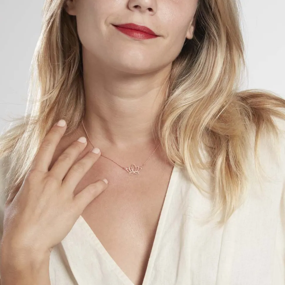 Collier Raia Argent Rose