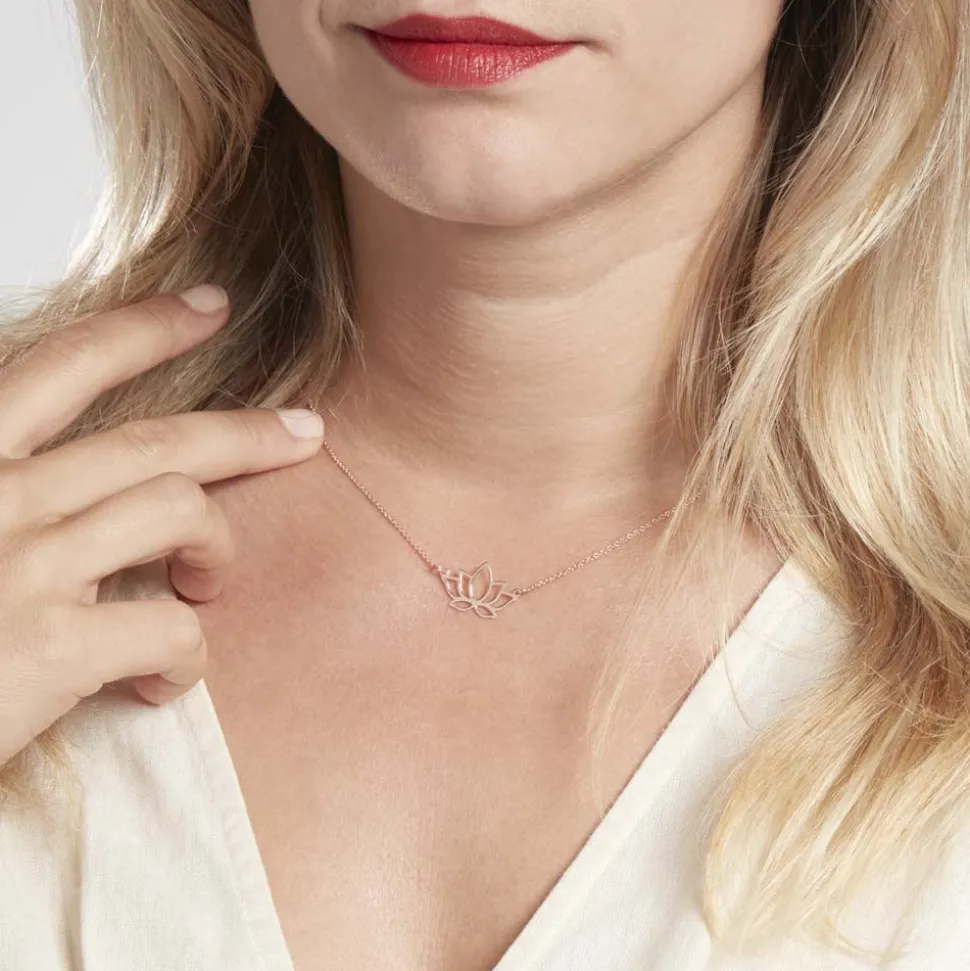Collier Raia Argent Rose