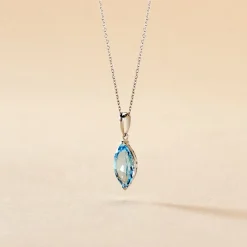 Collier Raquel Or Blanc Topaze|Marc Orian Sale