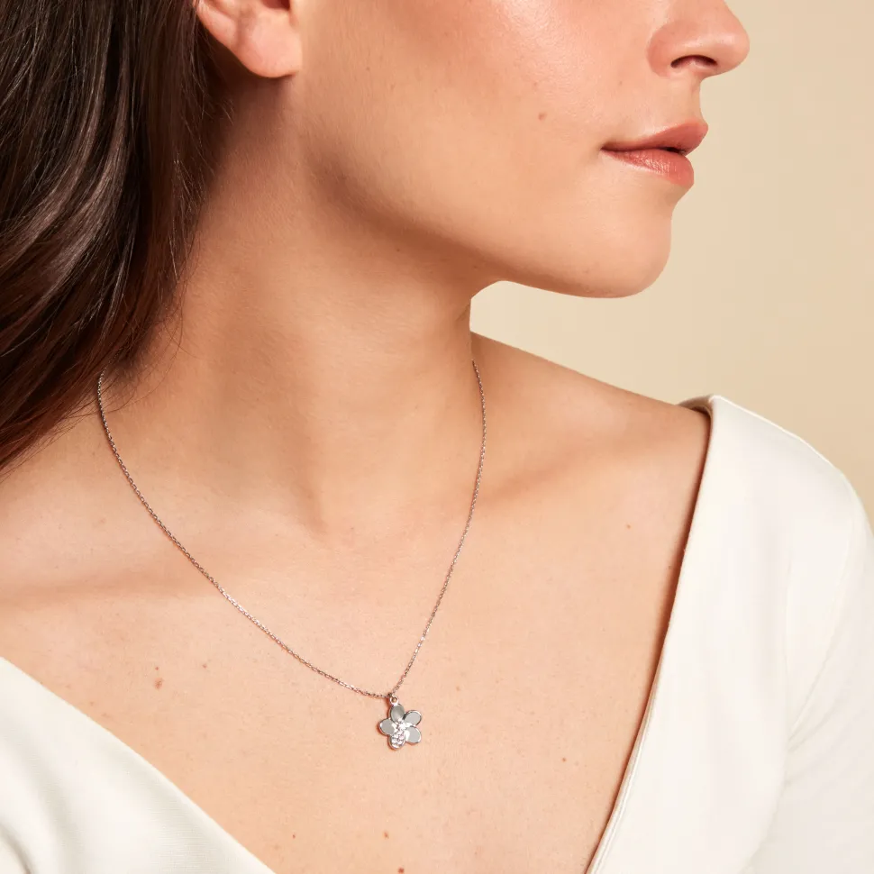 Collier Reem Argent Blanc Oxyde De Zirconium